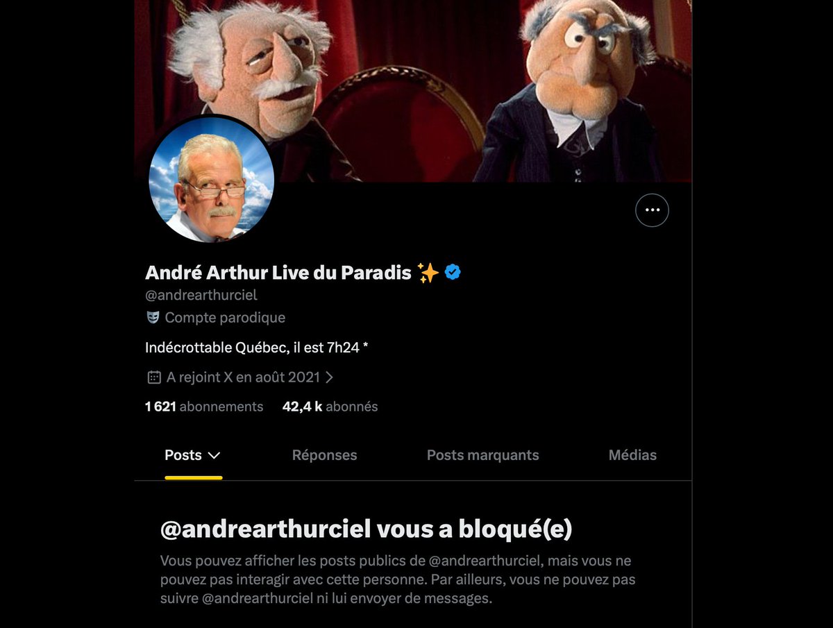 quebekistan's tweet photo. Mon ami @andrearthurciel m'a bloqué par inadvertance. 

Pouvez-vous l'aviser de son erreur et lui demander de me débloquer?

* https://t.co/qroRICCspr