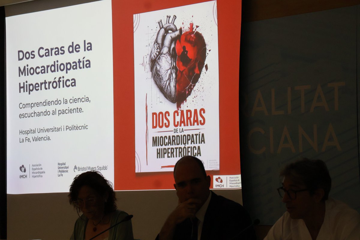 HospitalLaFe's tweet photo. 📚La Fe acoge la presentación del libro Dos caras de la Miocardiopatía Hipertrófica, una publicación que recoge experiencias de pacientes y reflexiones de profesionales sanitarios sobre la cardiopatía genética más frecuente.

📎https://t.co/XKeNSziWZZ https://t.co/2gbaCegerz