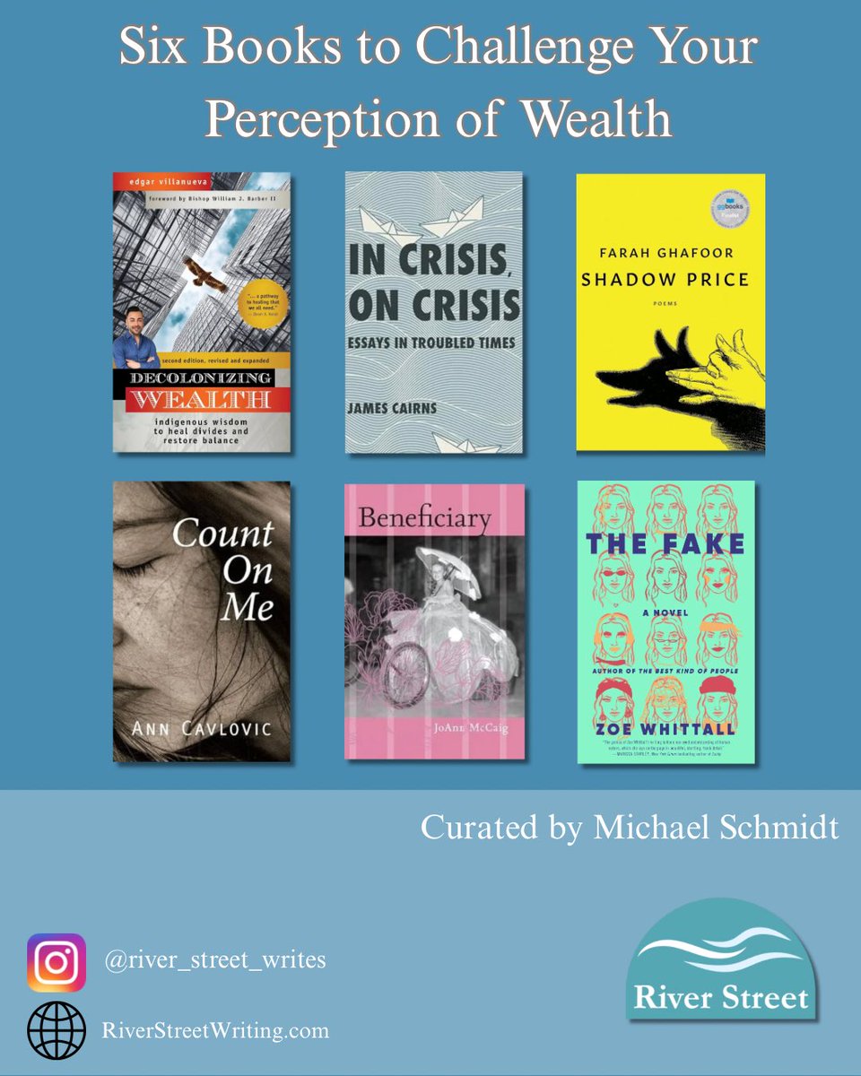 riverstwriting's tweet photo. If you are curious about the topic of money in the 2020s, or interested in reading books that make us reconsider what wealth means, read our intern Michael Schmidt’s column:

https://t.co/1Y32o3bI5K

#wealth #economics #bookstagram #bookishcanadians #booksbooksbooks https://t.co/6gvh5U1Lyy