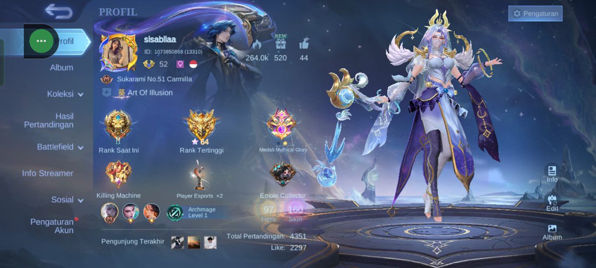 velainaaa's tweet photo. WTS!! SCAMERR JAUH JAUH
AKUN ML PEMAKAIAN PRIBADI (DIJUAL KARNA MAU PENSI ML) 
HARGA DM AJA COCOK COKANN
#zonauangㅤ #zonajajan https://t.co/0kchYvjvcO