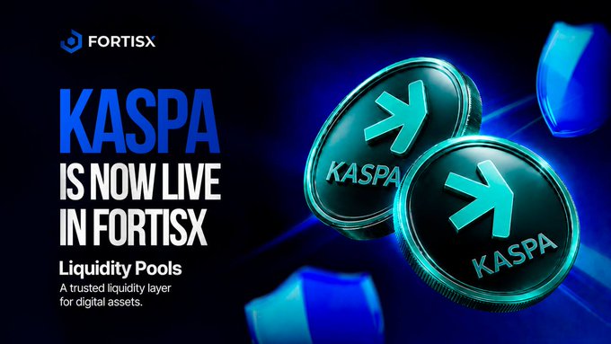 pepekaspa's tweet photo. $KAS is officially live and available within @FortisX_fi  Liquidity Pools.  As demand for high-quality digital assets continues to rise, they are committed to expanding access to some of the most active communities in crypto. KASPA joins a growing list of supported assets powering the next generation of yield and liquidity solutions on FortisX.  
More integrations. 
More liquidity. 
More opportunities.
More #Kaspa