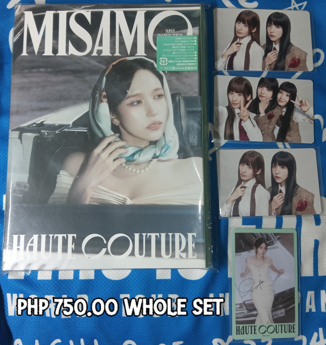 KMochiPop's tweet photo. WTS LFB 
MINA MISAMO HAUTE COUTURE UNSEALED ALBUM WITH THREE MISAMO UNIT PHOTOCARDS  and MINA ID CARD

DOP: CAN DO DOP BUT PREFERABLY PAYO

DM IF INTERESTED. THANK YOU. https://t.co/D6ApTEDnbI