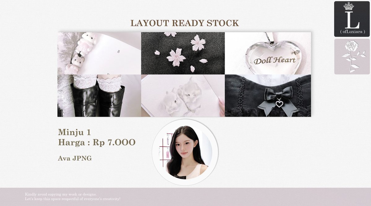 ofLuxiara's tweet photo. Layout ready stock Minju Illit

Hi there! Lux is here with a batch of ready-stocks made with love and they're ready to find their forever homes, so feel free to wander in and claim your absolute favorites before they gently drift away! (🥀)

#bealanja https://t.co/biL0kV02t8
