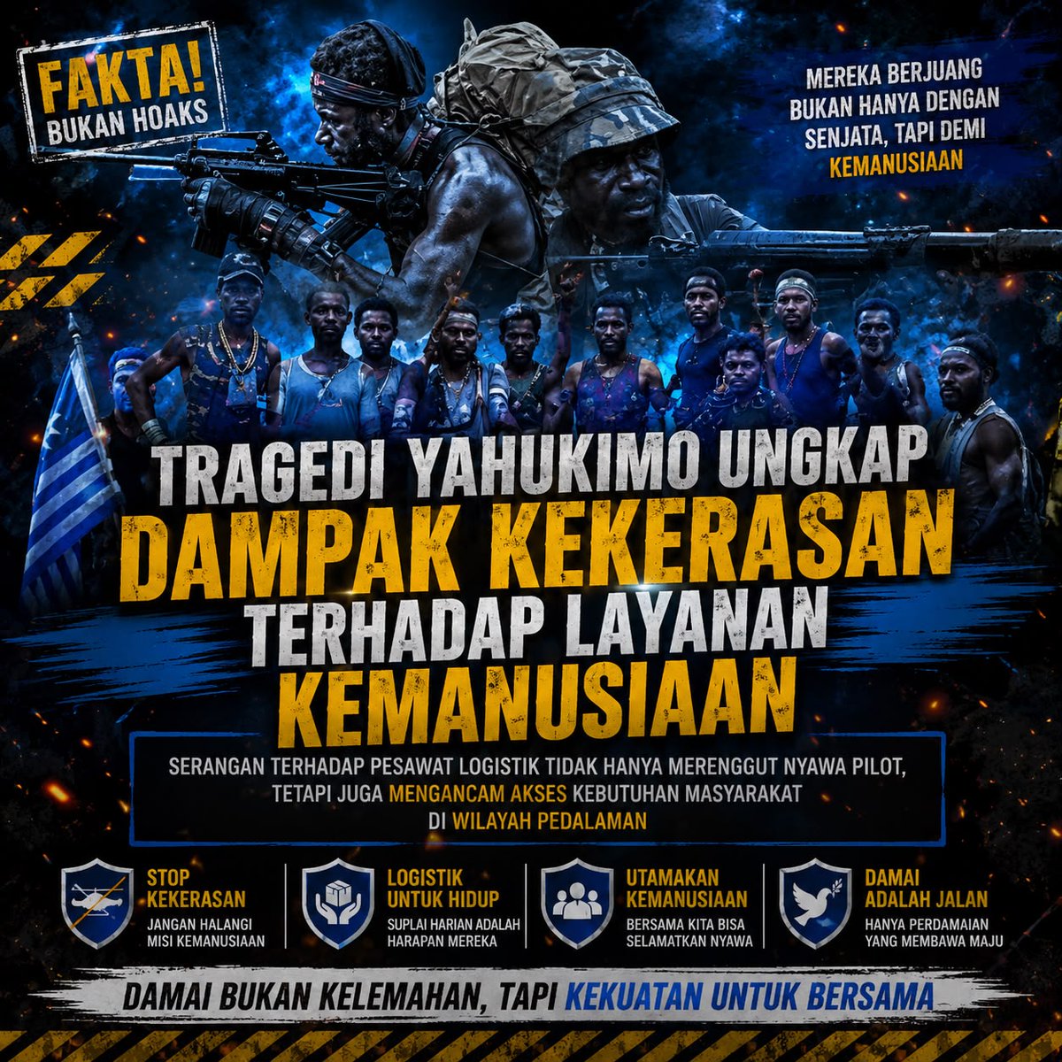 APapua70932's tweet photo. @Papuanise Pembunuhan Pilot Asal Amerika di Yahukimo, Pelanggaran HAM Berat yang Mengungkap Wajah OPM Sebenarnya

#PapuaDamai #LawanKekerasan #LindungiSipil #StopTeror #TolakKekerasan #DamaiPapua https://t.co/UWW2aiEaZm