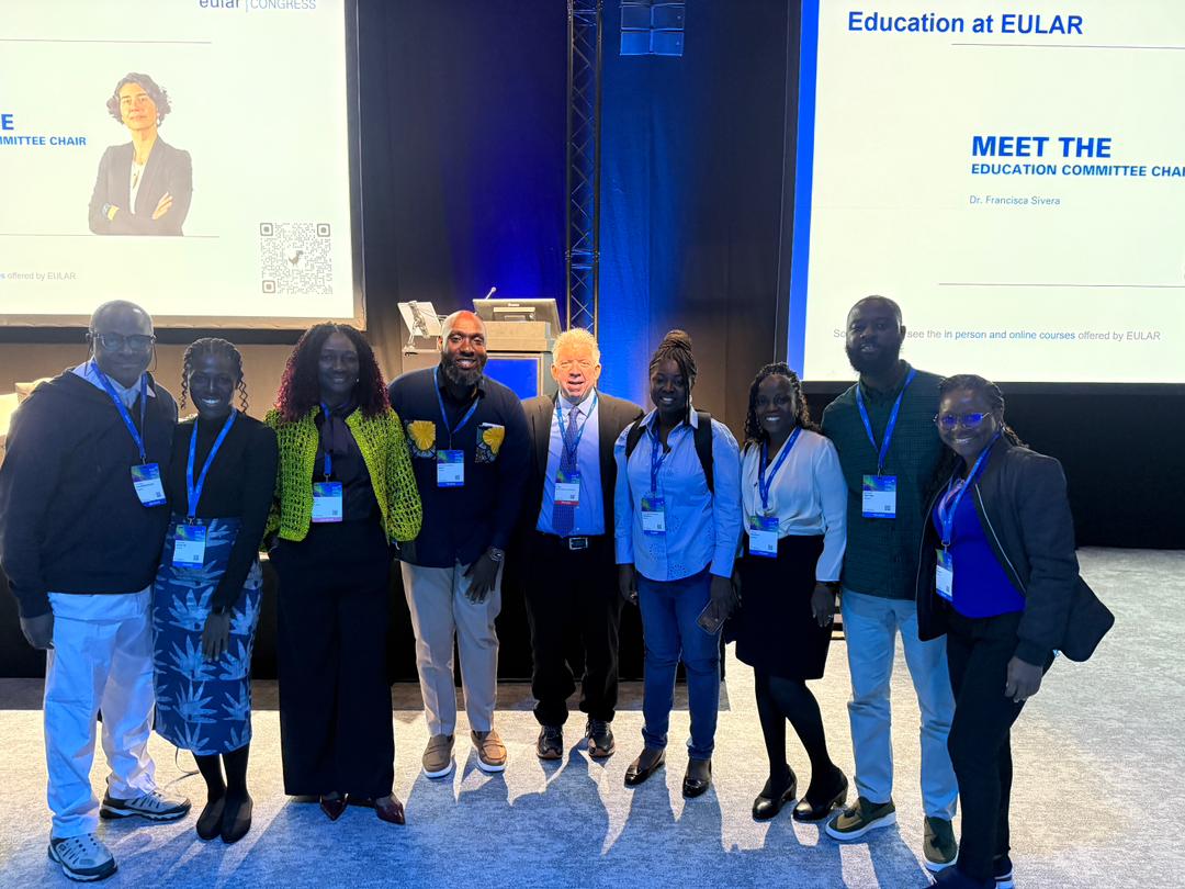 RheumtoBloom's tweet photo. First there was 1, then 7
EULAR 2026 was absolutely 💯 fun with my Ghanaian rheumatology FITs. First major rheumatology conference. Building aspirations 🥰
#training #rheumtogrow #FIT #EULAR26 https://t.co/KowNKSJmED