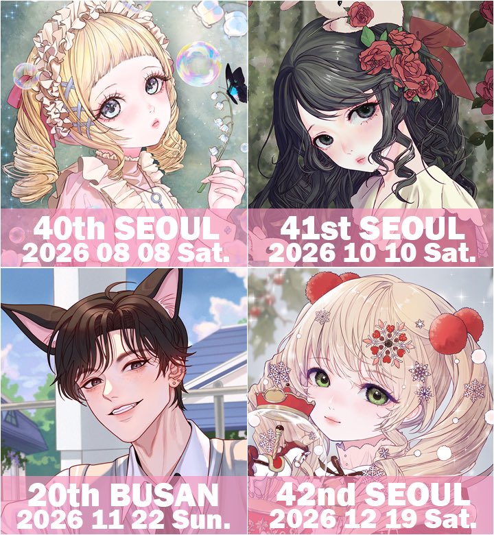 Project_doll's tweet photo. ๐ 2026 #PROJECTDOLL ๐งธ
๐SEOUL (DDP) : 8/8, 10/10, 12/19
๐BUSAN (BPEX) : 11/22
2026๋
ํ๋ฐ๊ธฐ์๋ ํ๋ก์ ํธ๋๊ณผ ํจ๊ปํด์!
๐ฉถ Applications for the Doll Exhibition are now open.
๐ฉถ ็ฐๆญฃๆฅๅไบบๅถๅฑๅๅฑ็ณ่ฏท๏ผ
๐ฉถ ใใผใซๅฑ็คบไผใฎๅๅ ็ณใ่พผใฟใ้ๅงใใพใใ๏ผ
๐ ์ฐธ๊ฐ ์ ์ฒญ : https://t.co/6Ld4NklcIt
๐ Oversea Dealer : ๐
https://t.co/WfFFzHJvEq
๐ฉ ๋ฌธ์: project_doll@naver.com
#ํ๋ก์ ํธ๋ #BJD #์ธํํ์ฌ #์ธํ์ ์ํ
#์ํ์ 