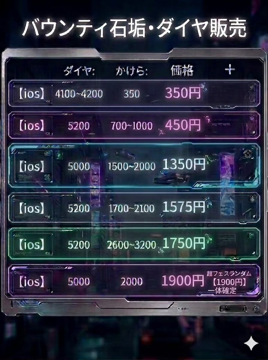 kanidayo321's tweet photo. 【バウンティ石垢販売】

Android    ios  どっちもあります
即対応⭕️

代行実績はありますが、垢販売の実績はほぼ0なので皆さん買ってください👊
#バウンティ石垢販売　#バウンティ垢販売　#バウンティ垢買取 https://t.co/dy7sMzn2qR
