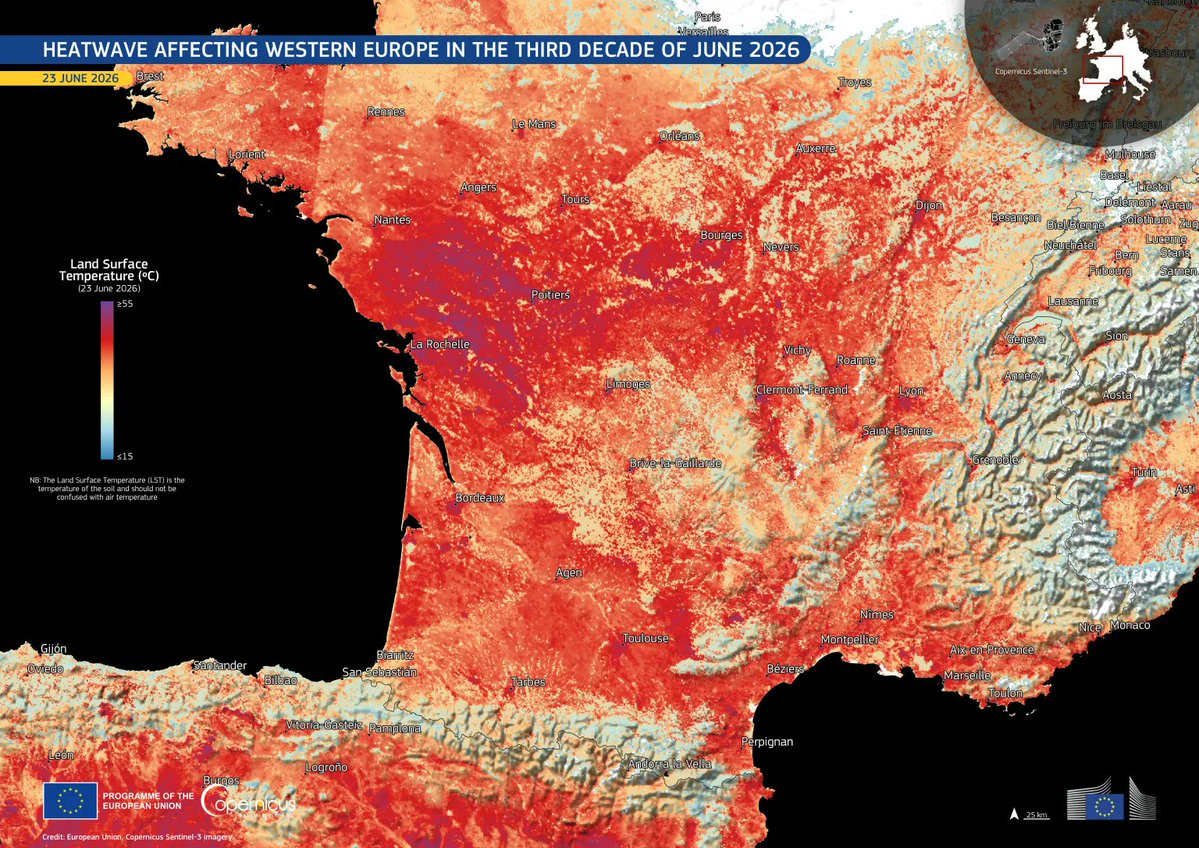 Nova24Tec's tweet photo. Arriva la nuova ondata di calore. Ecco come è andata finora https://t.co/yniK0LpCGK https://t.co/OqEJIFhbVC
