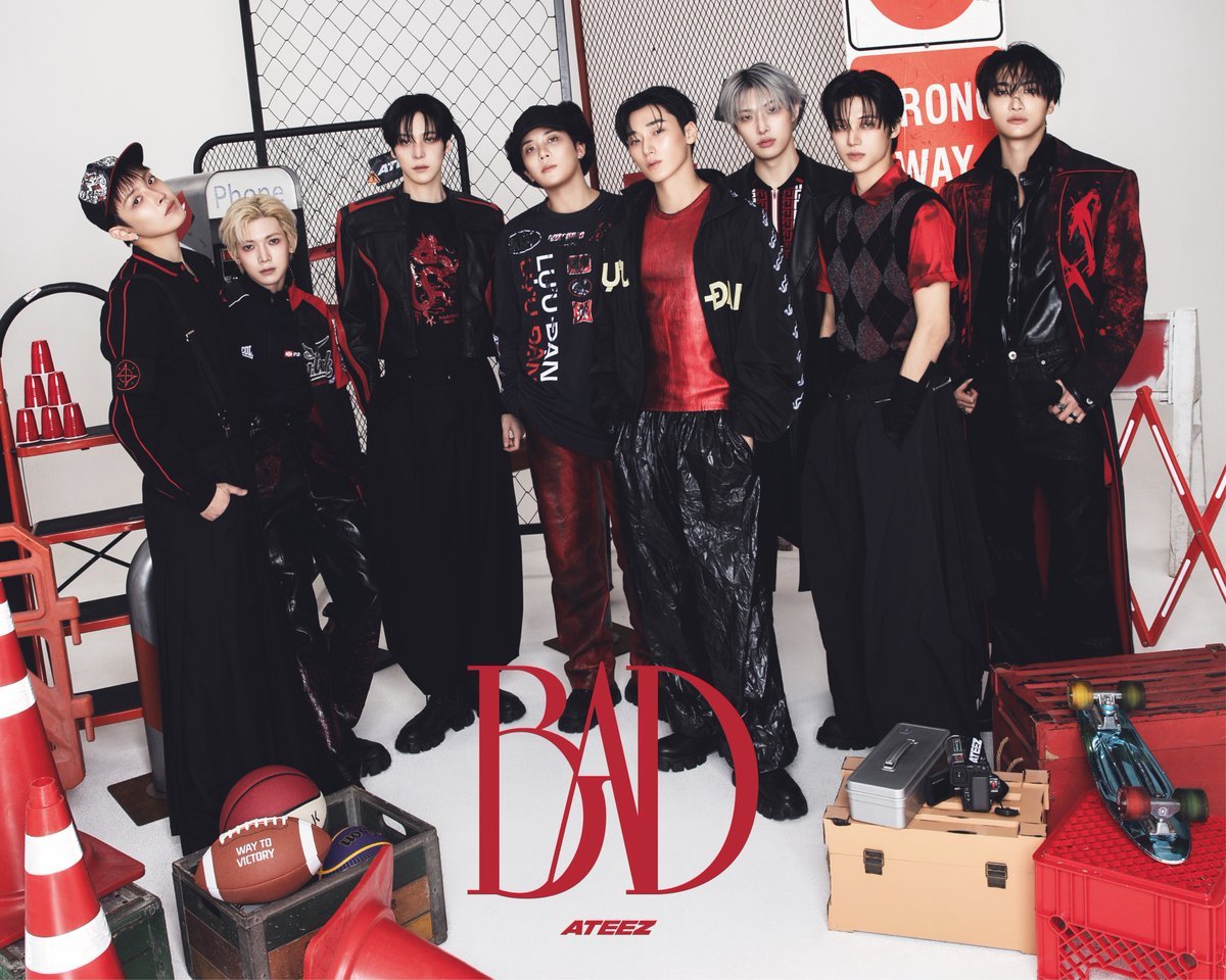 waveteez_'s tweet photo. 🔥 THE "BAD" BOYS ARE BACK. 🔥
​ATEEZ drops the first look at Concept Photo A for their upcoming JAPAN 5TH SINGLE「BAD (Japanese Ver.)」! The visuals are absolutely lethal. Are we even ready for this era? ⛓️ https://t.co/8mQsZHARv2