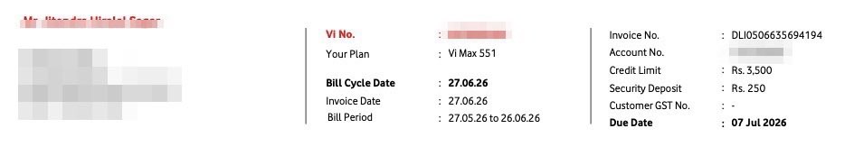Jsagar123's tweet photo. @ViCustomerCare my due date was 7 July I paid my monthly billed amount on same day still late fee charges loaded on my account. Js https://t.co/0yOTIreni2