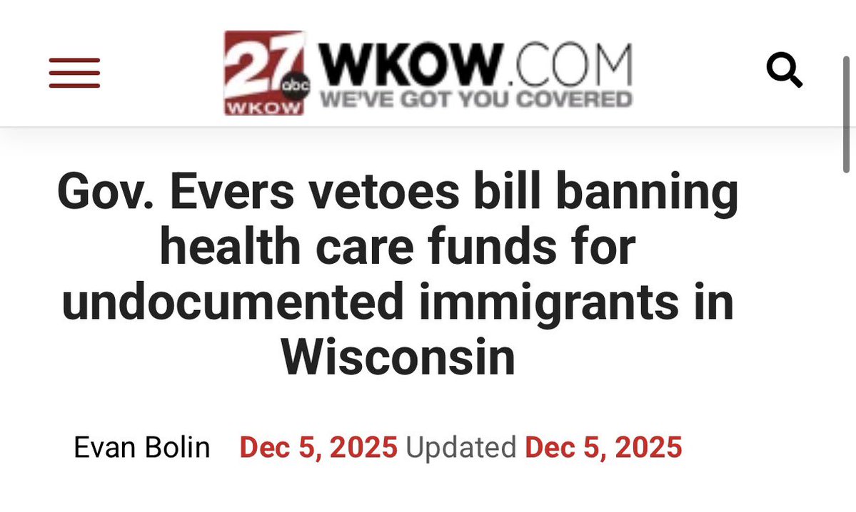 TiffanyWarRoom's tweet photo. @TomTiffanyWI Vote for @TomTiffanyWI.

While @GovEvers vetoed this bill, @FrancescaHongWI has already said that taxpayers should cover services for illegal immigrants, including child care and even car repairs. https://t.co/lFHfu3eXRK