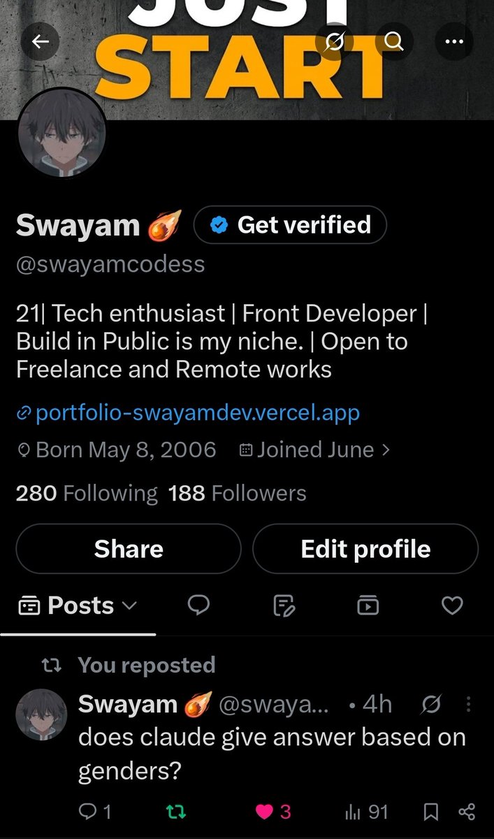 Swayam ☄️ tweet media
