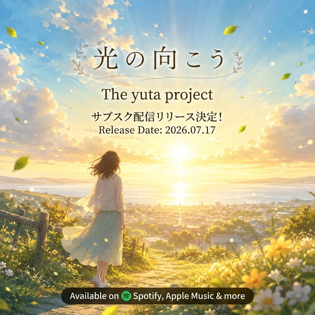UN0007's tweet photo. 新曲『光の向こう』7/17サブスク配信リリース決定！✨
日々の喧騒にそっと寄り添い、あなたの明日を優しく照らす光になりますように。
立ち止まっても、迷ってもいい。温かい風のようなメロディをぜひ受け取ってください🍀
#光の向こう #新曲 #サブスク配信 https://t.co/6OpOMS58Xa