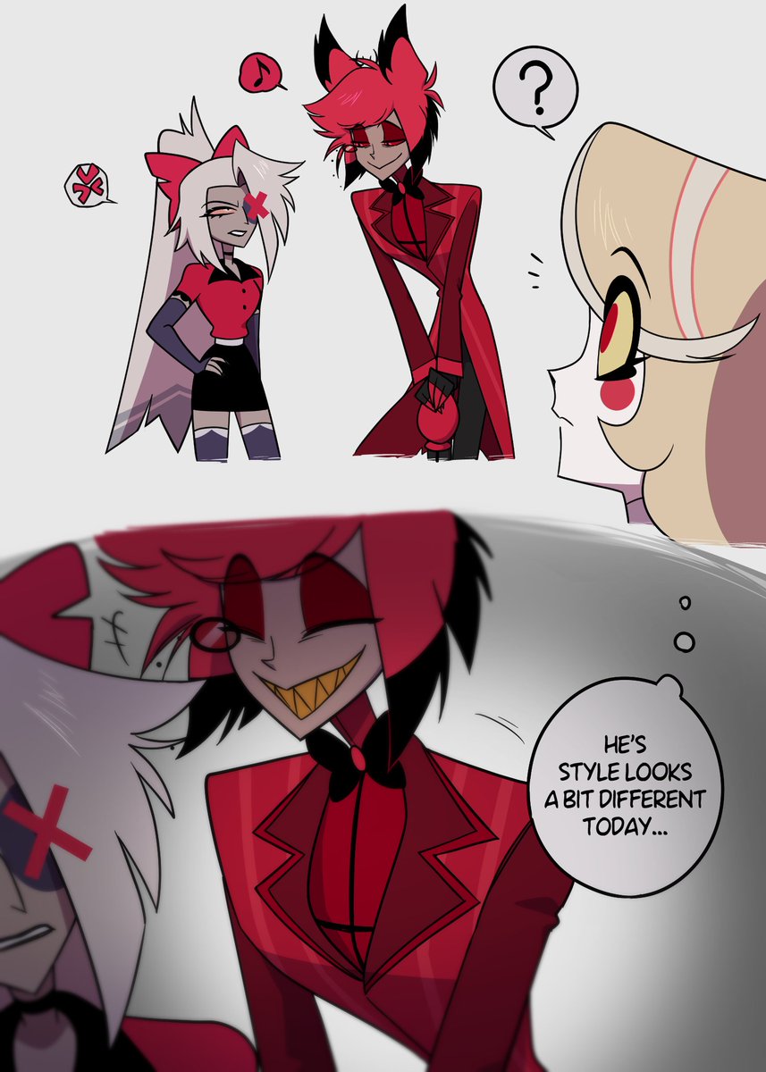 oonpiturn_'s tweet photo. I kept thinking about his red outfit so (1/2)
#HazbinHotel #Alastor https://t.co/JTx5m2AeGO