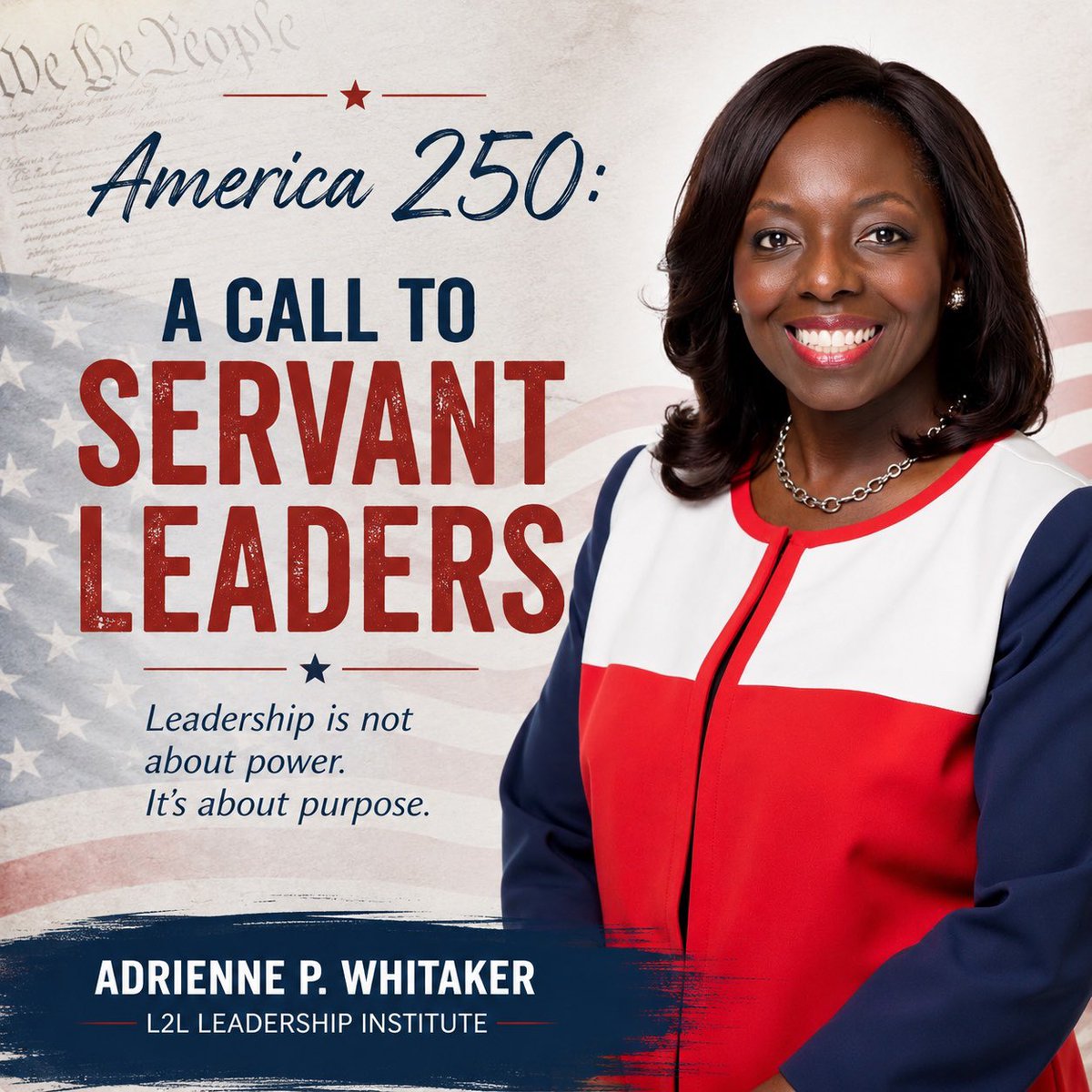 ad2consulting's tweet photo. As America celebrates 250 years, I’m thinking less about where we’ve been and more about the leaders we’re becoming.

Leadership isn’t about power.
It’s about purpose.
It’s about serving others well.

What kind of leaders will shape America’s next 250 years?

#America250 https://t.co/5sdweFz9cW