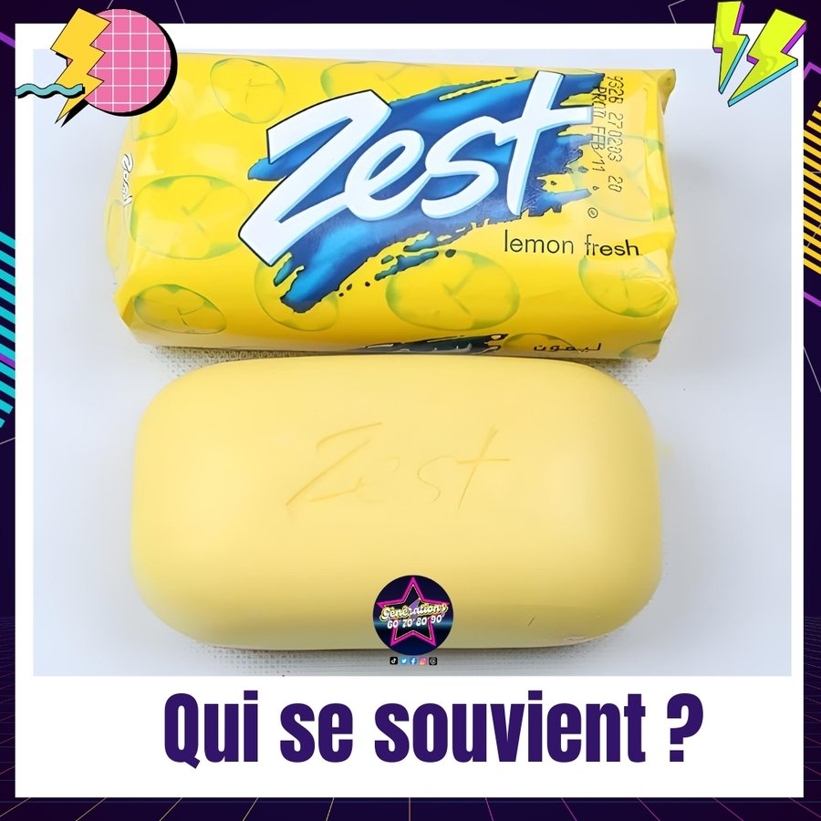 Generations7080's tweet photo. Le savon Zest est une madeleine de Proust pour beaucoup de personnes ayant grandi dans les années 70 et 80, voire même avant. 😍 Zest avait un parfum frais et citronné, souvent décrit comme tonique et vivifiant. SOUVENIRS 🤩 https://t.co/lPbLCQWQCc
