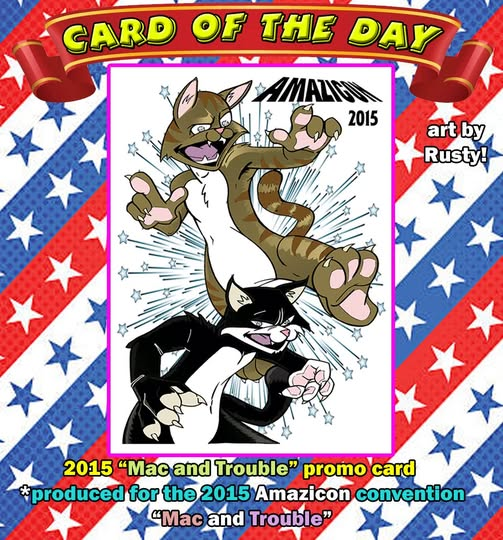 macandtrouble's tweet photo. ** CARD OF THE DAY !! #sketchcard #tradingcards #cardoftheday #comics #cartoon #macandtrouble #amazicon #comiccon #promocard https://t.co/DHr2xh0Diw