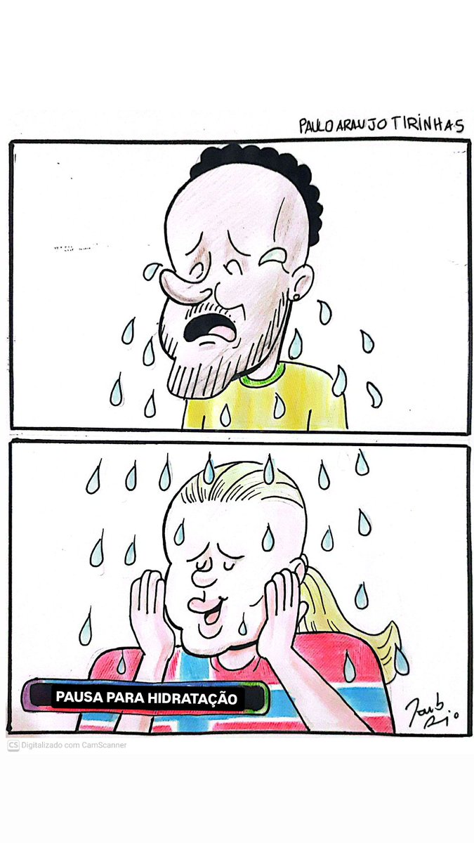 Scabeludo's tweet photo. Bebam lágrimas, digo, água.

Tô de férias, longe do PC, mas a natureza sempre encontra um jeito.

#humor #tirinhas #desenho #copa #copa2026 #neymar https://t.co/J9Buou1ccp