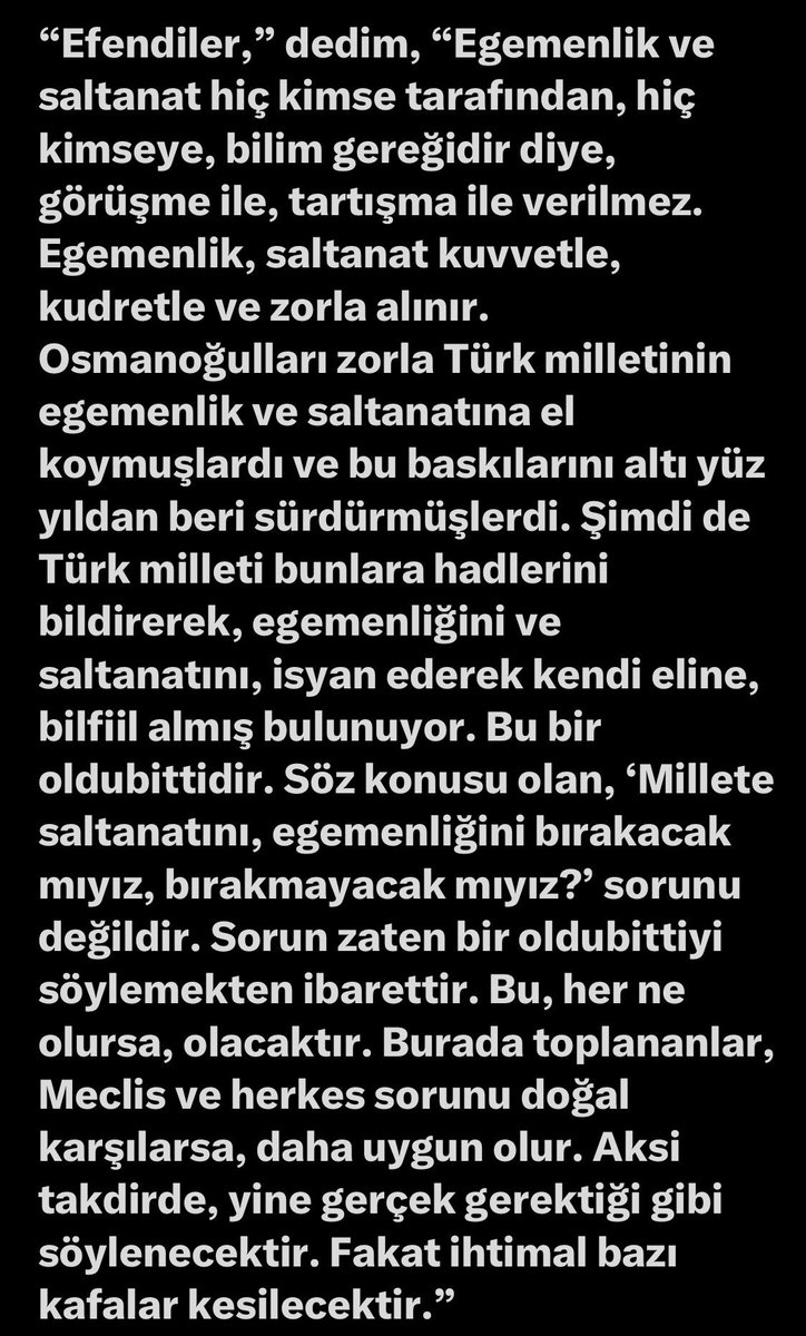19july07's tweet photo. @Bircism @ddd_yedek Onu bir de Atatürk’ten okuyalım. Bakalım nasıl oluyormuş. Ha bu arada Nutuk’tan. Okumak isterseniz. https://t.co/Q0o3ErO0Yu