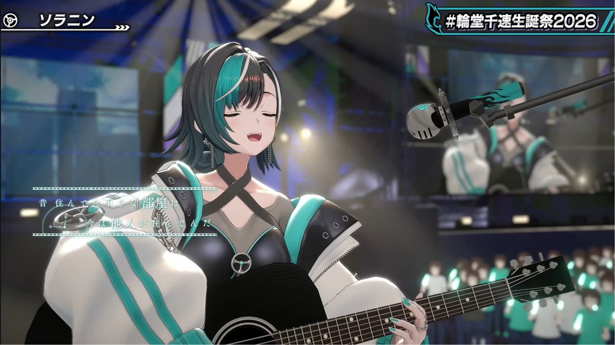 FryDolphin's tweet photo. 本当にこの世界に来てくれてありがとう！
最高にぶち上るライブだった！💪

ずっと努力して練習してたのが伝わってきて、目から汗が…🥲

新曲のFlatOutも聴いたよ！
千速ちゃんの気持ちを込めた歌をありがとう🫶
鬼リピ確定です🎧

 #輪堂千速生誕祭2026
#おしゃべりん堂 https://t.co/7btsJ9G6xt
