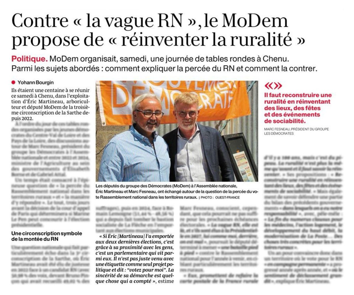 MFesneau's tweet photo. MLP à La Flèche ce jour. Nous y étions déjà samedi autour d'@EricMartineau72, comme nous sommes présents partout dans la ruralité depuis des décennies.

Assumons et défendons notre action aux côtés du Président : fin du numerus clausus, haut débit, Maisons France Services, etc. https://t.co/MQOb6LzqwD