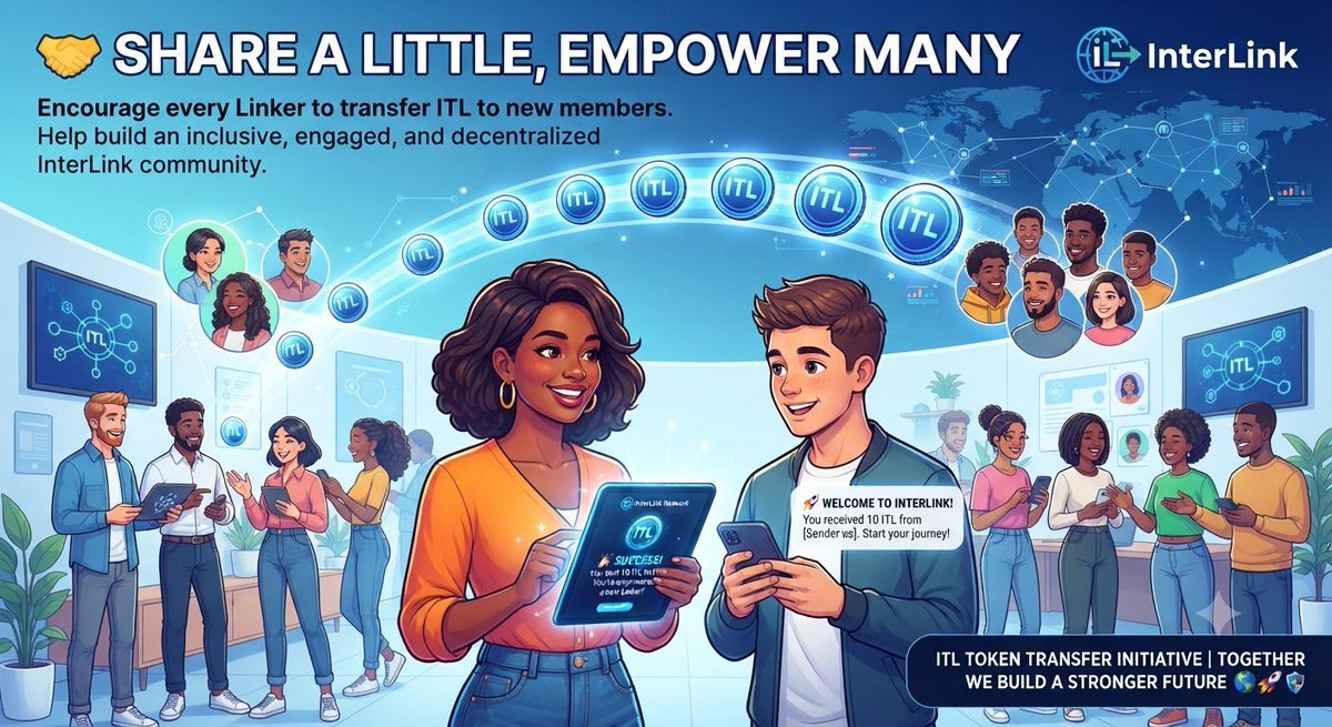 zanlin10's tweet photo. Share a Little, Empower Many
Encourage every Linker to transfer a small amount of ITL to members who have not yet received any tokens. This simple act helps more people participate in the ecosystem from day 
#InterLink #ITLG #ITL https://t.co/3D0FQ5XPeH