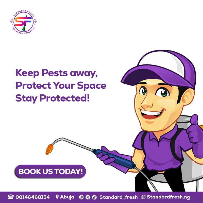 standard__fresh's tweet photo. Don't let pests take over your home or workplace! 🏡🚫🐜

Protect your family and property with our safe, effective, and long-lasting pest control solutions.

📞 Book your pest control service today!
📍 Abuja
☎️ 08146468154

@peng_writer @Ishow_leck https://t.co/u9rVNfssa2