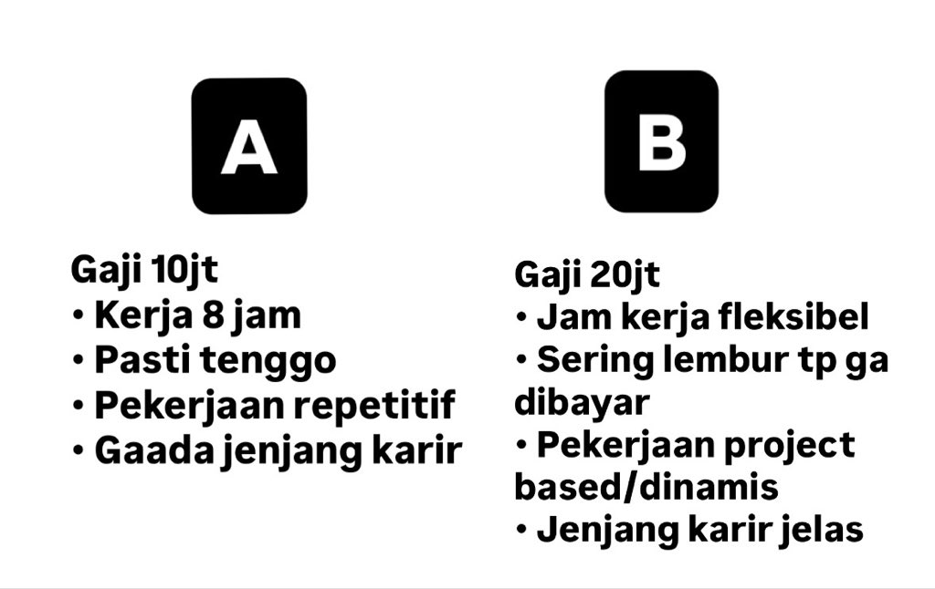 genzcorporation's tweet photo. Pilih Mana? https://t.co/NX0RsgZO6o