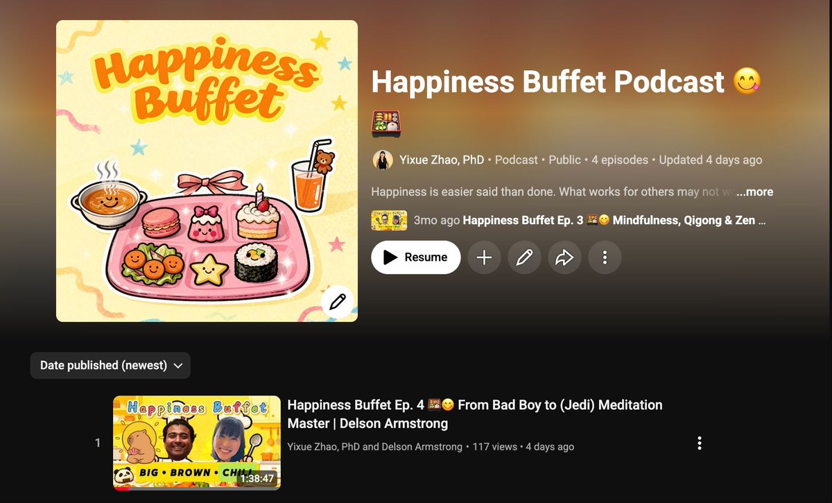 yixue_zhao's tweet photo. Can meditation really feel like "using the Force"? ⚡
I was offline on a meditation retreat for the July 4th holiday, so I'm late posting this — the irony of being too busy meditating to promote my meditation podcast is not lost on me 😂

My latest 𝗛𝗮𝗽𝗽𝗶𝗻𝗲𝘀𝘀 𝗕𝘂𝗳𝗳𝗲𝘁™️ 𝗣𝗼𝗱𝗰𝗮𝘀𝘁 guest is FINALLY (Jedi) Meditation Master 𝗗𝗲𝗹𝘀𝗼𝗻 𝗔𝗿𝗺𝘀𝘁𝗿𝗼𝗻𝗴 @dhammanomad !! 🛸✨🧘 Many of you know him for his meditation attainments, but did you know what got him here?

Such a living example to demonstrate what happens when you follow intuition instead of a template:
🌌 Watched Star Wars as a kid → decided to become an actual Jedi
🪽 Near-death experience (NDE) → first glimpse that reality isn't what it seems 
🧘 First yoga session → major opening that started his spiritual path
💔 Heartbreak at 16 → expelled from school
🏔️ Wandered the Himalayas for years (and nearly died doing it)
🪷 Now teaches "Dhamma without Dogma" — bound to no school, fluent in all of them

He also shares first-hand experience of the deepest meditative states (jhana, cessation) that most people never even hear of. 
YES, the Force is real. 😎🪐

Watch here👇 (bonus point: you'll get lots of laughter for free! 😆)
𝗛𝗮𝗽𝗽𝗶𝗻𝗲𝘀𝘀 𝗕𝘂𝗳𝗳𝗲𝘁 𝗘𝗽. 𝟰 🍱😋 𝗙𝗿𝗼𝗺 𝗕𝗮𝗱 𝗕𝗼𝘆 𝘁𝗼 (𝗝𝗲𝗱𝗶) 𝗠𝗲𝗱𝗶𝘁𝗮𝘁𝗶𝗼𝗻 𝗠𝗮𝘀𝘁𝗲𝗿
https://t.co/8DOwqkDwN8

🪷 If this resonates, Delson's own website & talks might be the turning point in your life (for the better, I promise!)
https://t.co/OLTnoUuRCO
