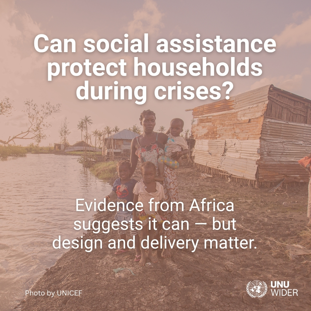 UNUWIDER's tweet photo. 🌍 Journal Article Alert! 

Check out the latest UNU-WIDER research on social assistance in Africa during crises publishedin Oxford Development Studies.

🔗 Read the open-access: https://t.co/tojynYzXSe  
🔗 Oxford Development Studies: https://t.co/CuTDaB8SzB https://t.co/fzionlzgxH