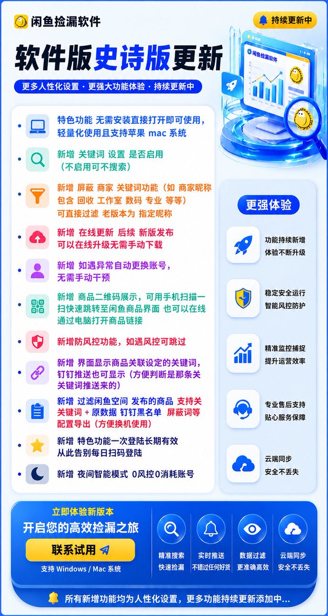 xianyump's tweet photo. 稳定 运行  无任何繁琐操作  非外 问题多的东西
新出代推送服务 全称 代管 无需电脑 无需登陆(懒人福音)#闲鱼闲置 #闲鱼二手 #闲鱼回收节 #闲鱼卖家 #闲鱼捡漏 https://t.co/1NQachLQmk