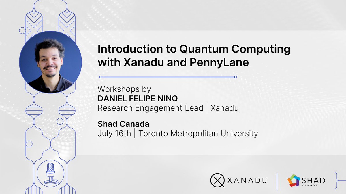 Xanadu is happy to help inspire the next generation of STEM innovators.

On July 16th, Daniel Felipe Nino is heading to TMU (@​TorontoMet) to host two quantum c