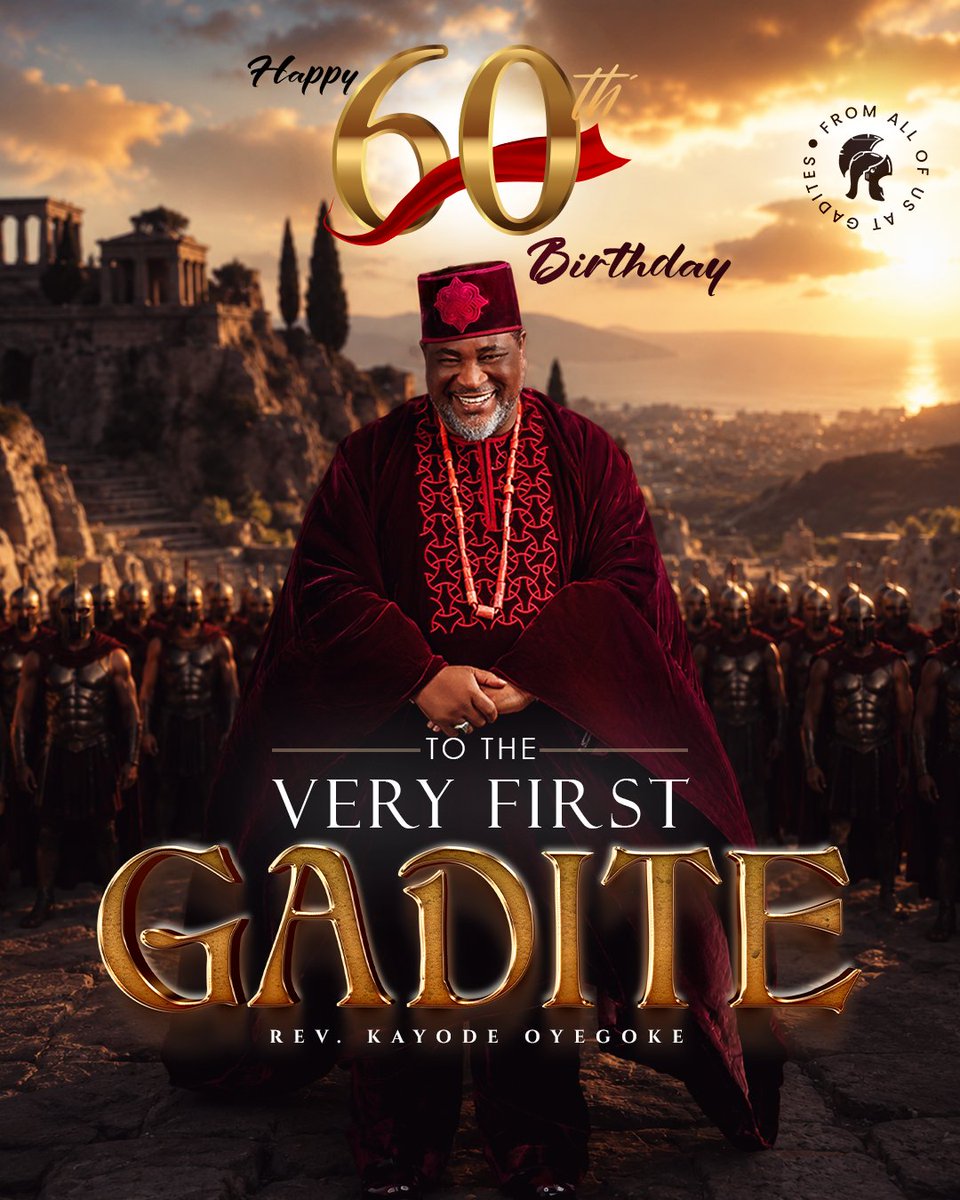 GaditesOfficial's tweet photo. HAPPY BIRTHDAY TO THE VERY FIRST GADITE! 🥳

Today, we celebrate a dogged witness of the gospel; one who has willingly laid down his life for our generation and for many more to come.

Our hearts are full of thanksgiving for how God decided to bless us with a man like you, Daddy. https://t.co/ODaoq5MgTX
