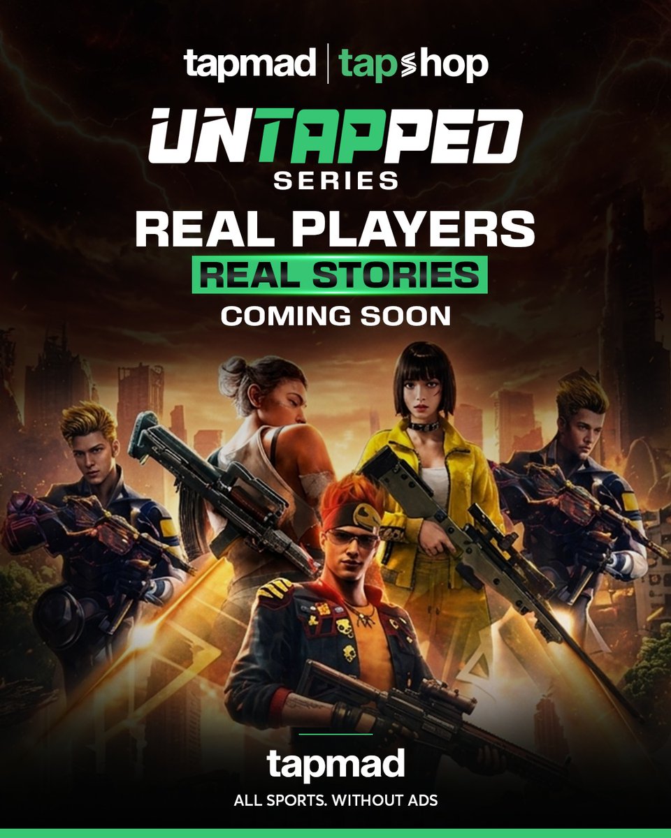 tapmadtv's tweet photo. The names you know. The grind you don't. ๐ฅ Untold stories of Free Fire's finest.
๐ช๐ฎ๐๐ฐ๐ต ๐ง๐ต๐ฒ๐ถ๐ฟ ๐ฆ๐๐ผ๐ฟ๐ ๐จ๐ป๐ณ๐ผ๐น๐ฑ โ Coming Soon!
#UntappedSeries | #FreeFire | #AllSportsWithoutAds | #tapmad https://t.co/ehZIIT6VlQ