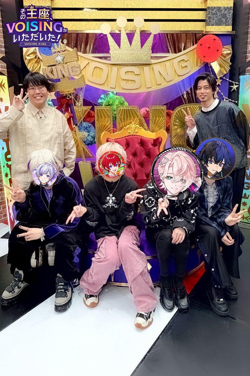 VOISING_CONNECT's tweet photo. 📸VOISING KING#7#8オフショット公開📸 

👑 VOISING KINGアフタートーク配信
ご視聴ありがとうございました！ 

番組撮影後のタレントの姿を公開✨ 

皆さんの感想も #VOISING でポストしてください‼️ 
たくさんお待ちしております💬 

#VOISING_CONNECT https://t.co/1v1ujbbsYt