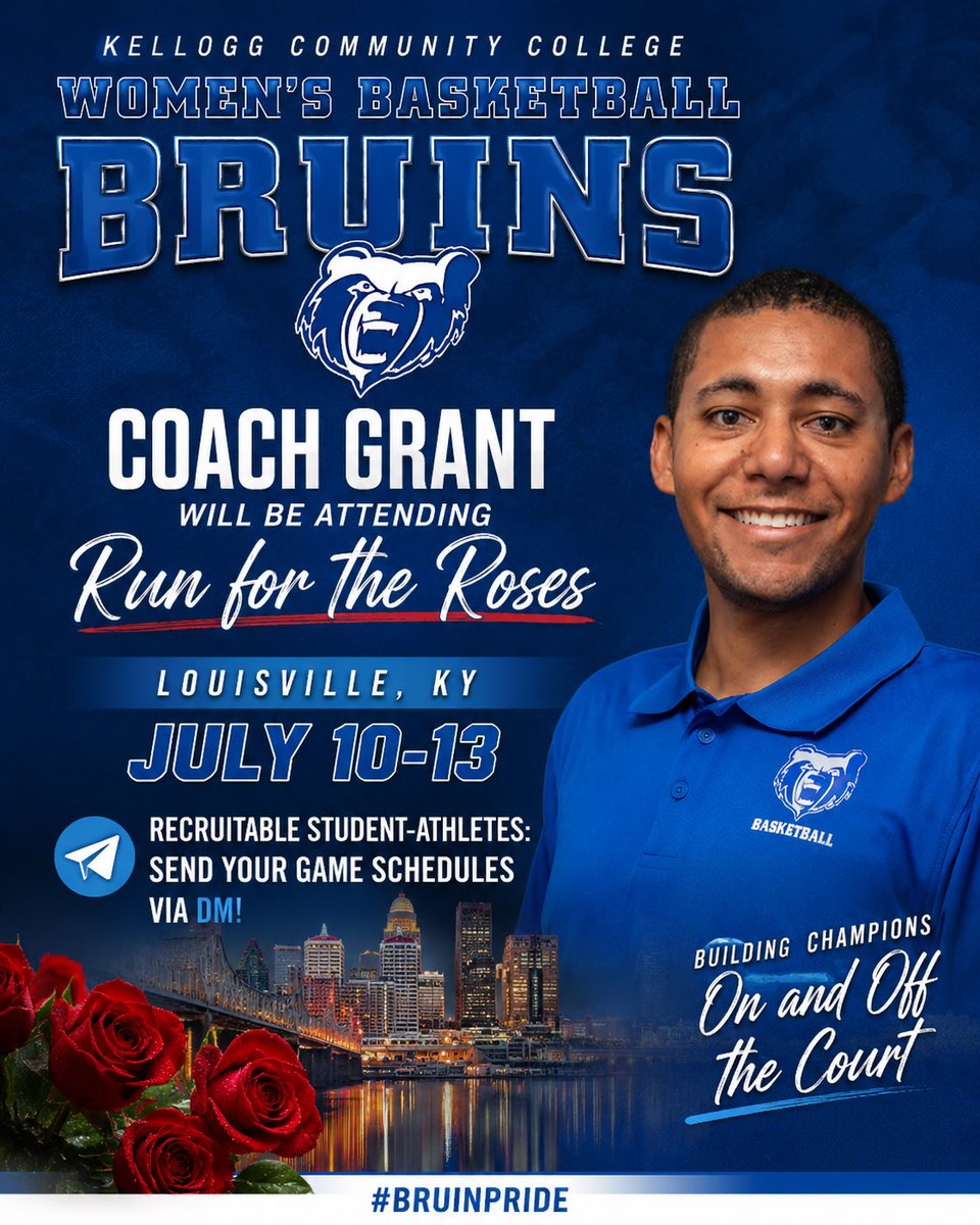 Kellogg_WBB's tweet photo. C/O 27 &amp; 28 recruits you know what to do! Excited for the weekend! #girlsbasketball #recruiting #womensbasketball #liveperiod #GREATDAYTOBEABRUIN #runfortheroses 🌹🏀 https://t.co/Kpqw0Op5PG