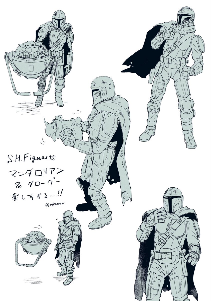 alpacatti's tweet photo. フィギュアーツのマンドーがめちゃくちゃカッコいいし楽しいしで最高！！！になった落書き https://t.co/eFVkgwwbAN
