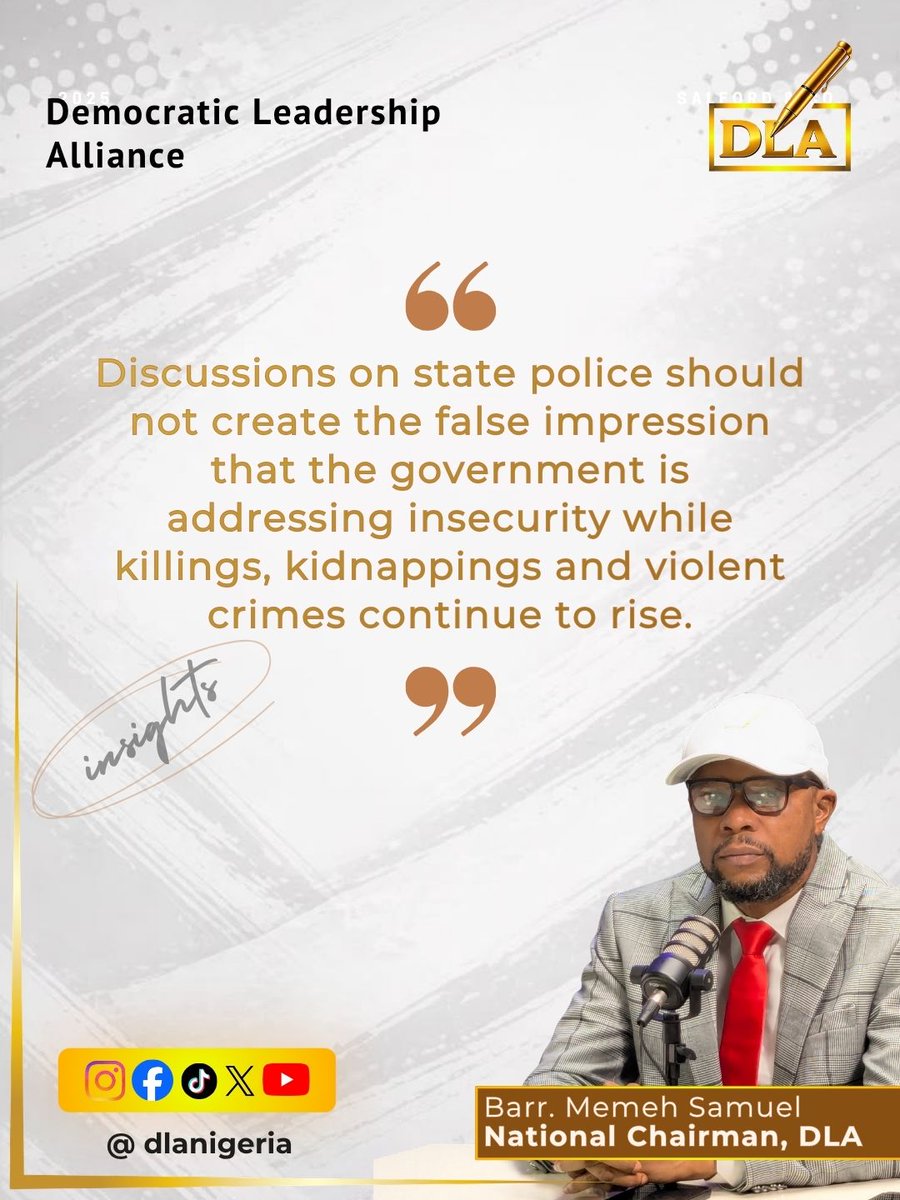 DLA_Nigeria's tweet photo. Leadership is measured by results, not by declarations or promises. Nigeria deserves leadership that inspires confidence through action.
#GoodGovernance #NigeriaPolice #AccountabilityInGovernance #SecurityFirst #Nigeria https://t.co/q05c8CjSM8