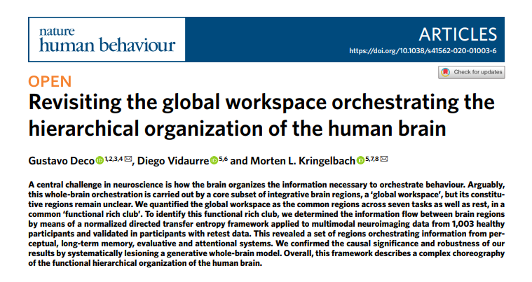 BioAI_NeuralNet's tweet photo. Revisiting the global workspace orchestrating the hierarchical organization of the human brain
https://t.co/qjr5lXRgCT https://t.co/q5mlpAPRa0