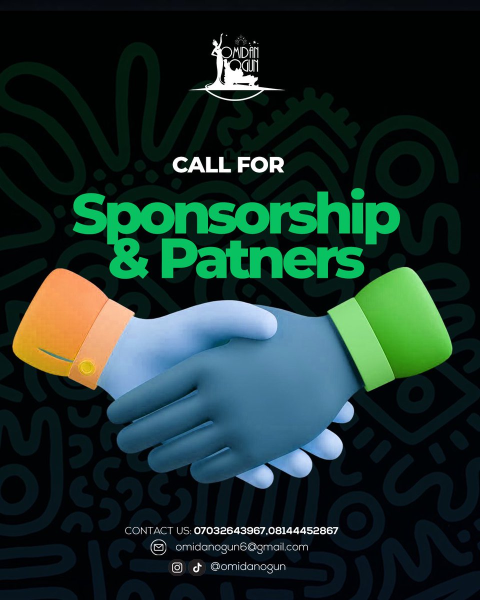 OMIDANOGUN's tweet photo. We are open for sponsorships and partnership. 
You can contact us on: 07032643967 or 08144452867
#beautypageants 
#omidanogun 👑 https://t.co/kvopVQJH4X