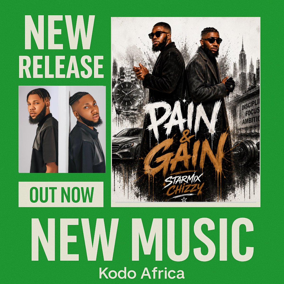 starmix_chizzy's tweet photo. Not everyone who starts the journey ends it with you. Some become memories, while others become lessons.

The wait is finally over. Pain &amp; Gain is out now. 🎶🔥

Stream it, share it, and let the music speak for itself. #PainAndGain https://t.co/lTjh4FKwBN