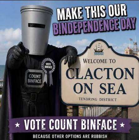 alaniow's tweet photo. I'm voting Binface! https://t.co/mNwSLbfKg9
