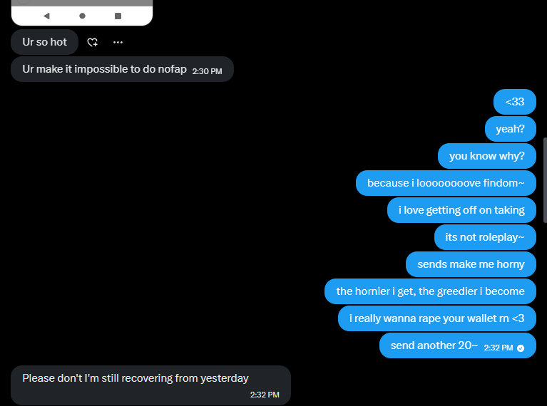 sinnerszn666's tweet photo. i figured out how to beat nofap!
the trick is to overwrite your current addiction with a new one!
my method isn't for the faint of heart but it's effective~
don't believe me? look at the satisfied perv down below~
trust me, you don't wanna miss out <3

#realnofap #nofap #wankchat https://t.co/fVGCWP6X5a