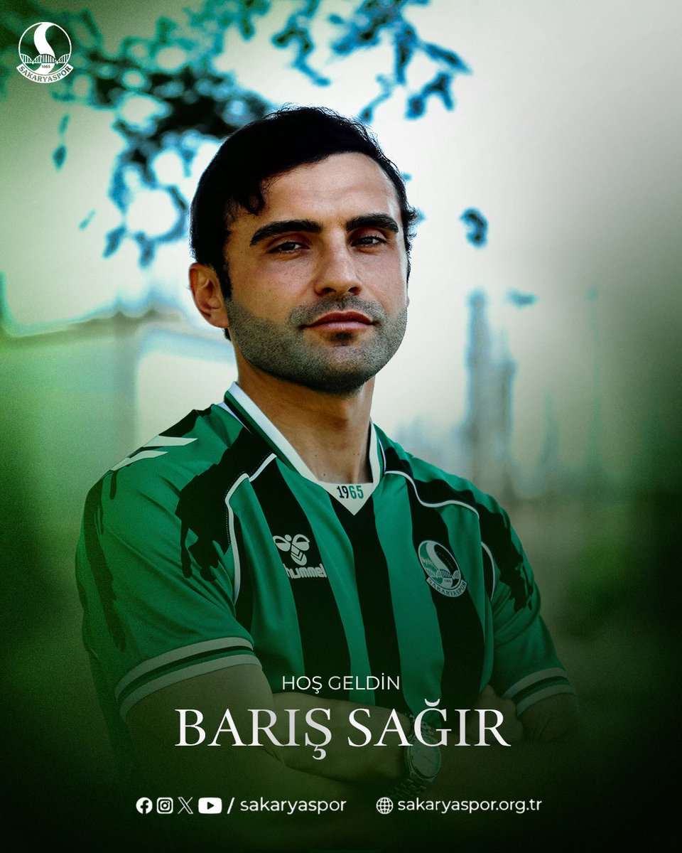 Sakaryaspor's tweet photo. ✍️ Kulübümüz, Barış Sağır ile anlaşmaya varmıştır. Kendisine Yeşil-Siyah formamız altında başarılar dileriz.

Hoş geldin Barış! 💚🖤 https://t.co/gyBXY0li5L