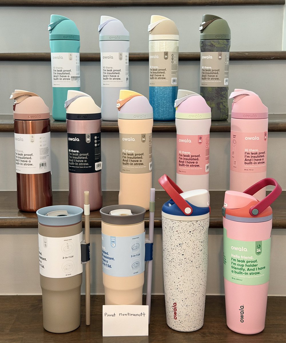 PinratM's tweet photo. 💟Owala  พร้อมส่ง ✨&amp;Mini TOTE Bag Trader Joe’s สีพาสเทล Limited edition จาก USA 🇺🇸

✅DM ไม่ได้ทักเฟสนี้ได้เลยน้า 
Pinrat montimanutt)
มีเครดิตค่า เชคโปรไฟล์ได้

#พร้อมส่งowala #owala #owalathailand #รับหิ้วเมกา #พรีusa #traderjoes #กระเป๋าtraderjoes #พรีเมกา #พรีออเดอร์อเมริกา https://t.co/mvZj5mFsnl