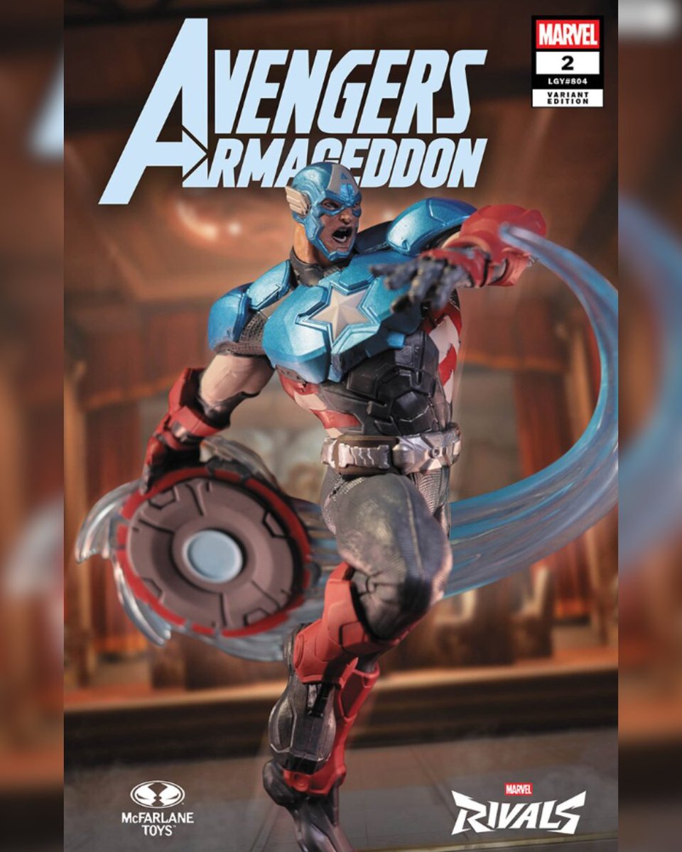 Comixology's tweet photo. The ultimate crossover just stepped out of the screen. 🦸‍♂️⚡

In honor of Video Game Day, we’re getting a closer look at the upcoming Marvel Rivals variant covers inspired by new figures from McFarlane Toys! https://t.co/WdvlEtsiGA