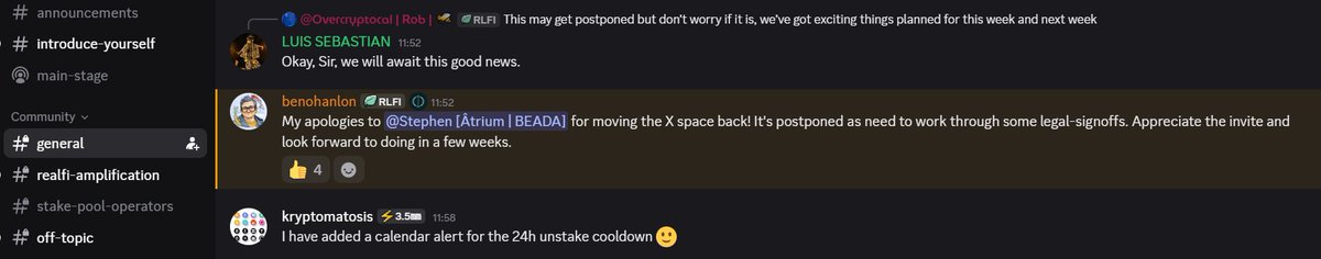 atriumlab's tweet photo. Unfortunately RealFi had to cancel the X Space for today. 😞

As Ben mentioned, we'll gladly circle back to RealFi at a later date!

Have a great Wednesday!! https://t.co/NrLVRgEMFE