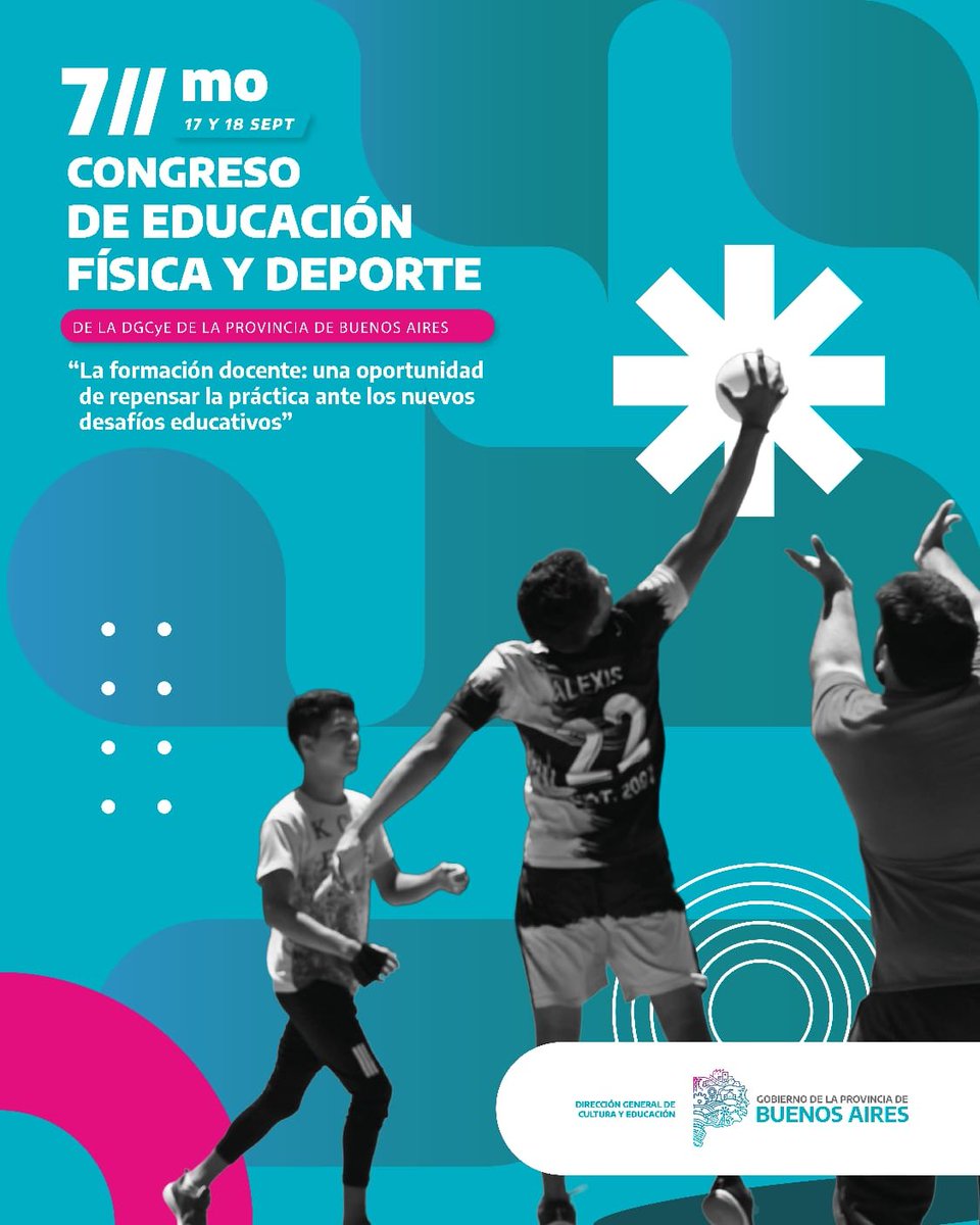 Leot14's tweet photo. 👉🏻📣Se viene en la PBA💙!
➡El 7°Congreso de Educación Física y Deporte de la DGCyE:📚"La formación docente, una oportunidad para repensar las prácticas frente a los nuevos desafíos educativos."
📅 17 y 18 de septiembre.
@Kicillofok @WWischnivetzky @flaviaterigi @ClaudiaBracchi1 https://t.co/xR9Mj7vhYK