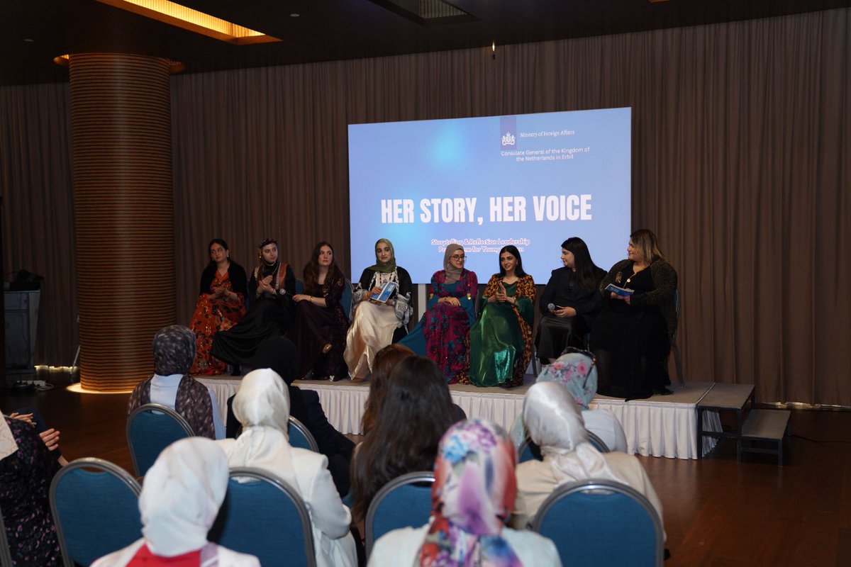 nlinkri's tweet photo. Her Story, Her Voice: an inspiring initiative by Dr. Iman Ibrahim, alumna of the Dutch Women Leadership Programme.

Eight young women took part in a reflective leadership program, experiencing the transformative power of storytelling. Their stories matter! https://t.co/sdBlFCc3Vz