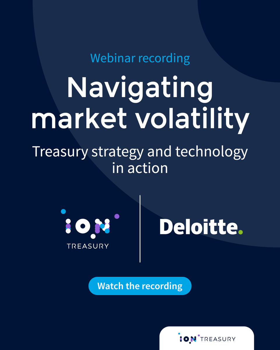 IONTreasury's tweet photo. Managing FX, interest rate, and commodity risk in silos is becoming increasingly difficult. 

Watch Deloitte and ION discuss hedging strategy, exposure visibility, scenario analysis, and proactive treasury risk management. https://t.co/iLJXduisWp https://t.co/HydXrQIhov
